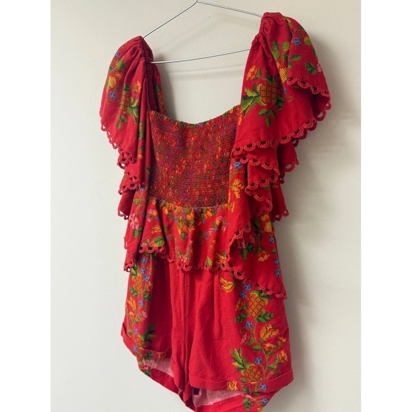 Farm Rio Red Floral Romper - Picture 5 of 5
